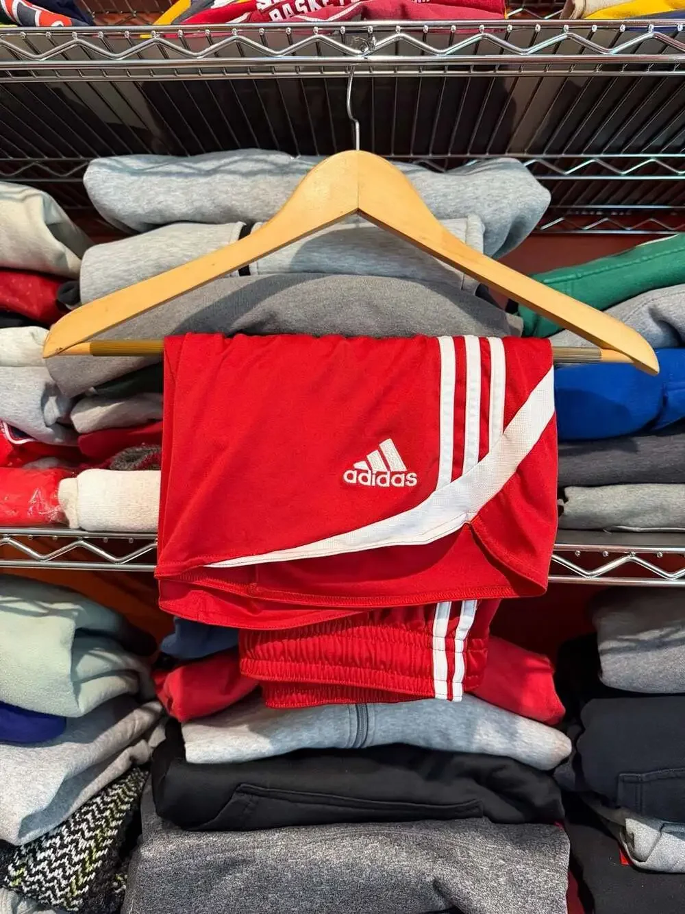 Adidas ClimaLite Valiente Athletic Soccer Shorts Red Medium
